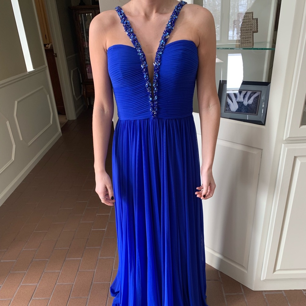 Royal Blue Sherri Hill prom dress